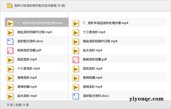 各种口味龙虾制作配方技术教程-向阳资源站