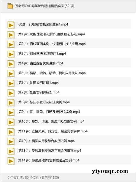 万老师CAD零基础到精通精品教程-向阳资源站