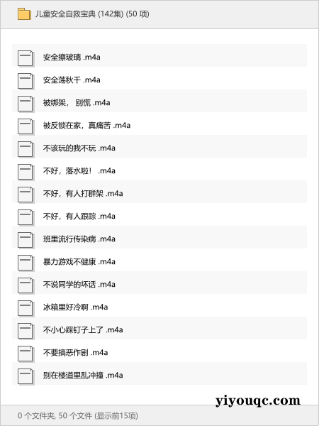儿童安全自救宝典 (142集)-向阳资源站