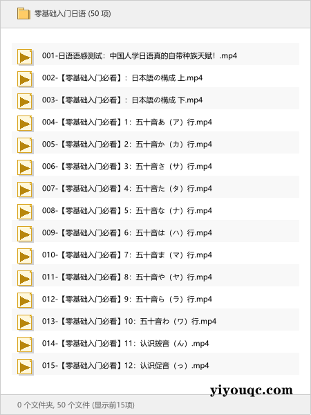 零基础入门日语-向阳资源站
