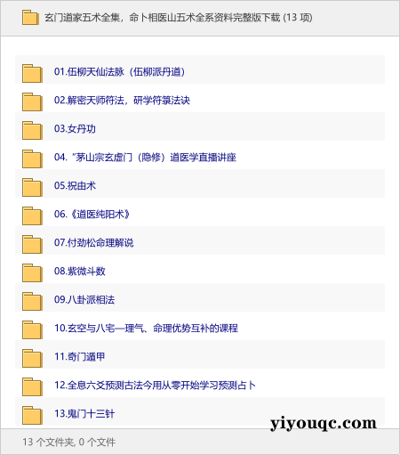 玄门道家五术全集，命卜相医山五术全系资料完整版下载-向阳资源站