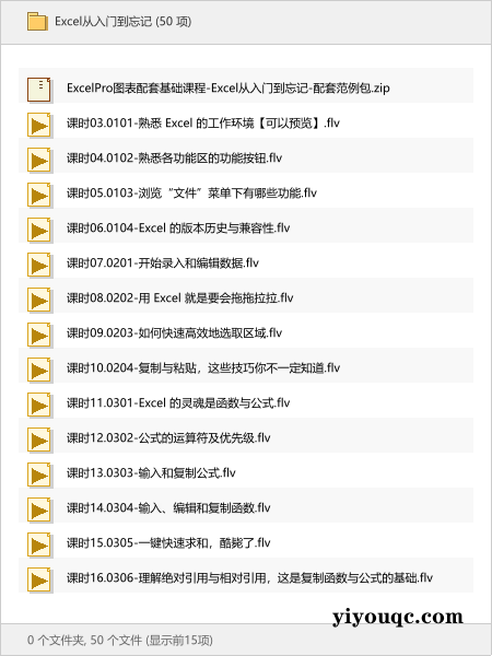 Excel从入门到忘记-向阳资源站
