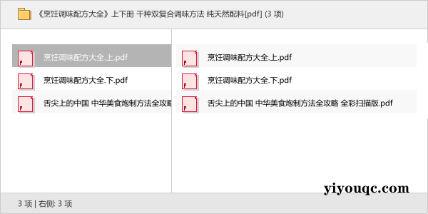 《烹饪调味配方大全》上下册 千种双复合调味方法 纯天然配料[pdf]-向阳资源站