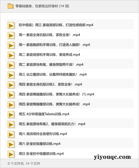零基础健身，在家练出好身材-向阳资源站