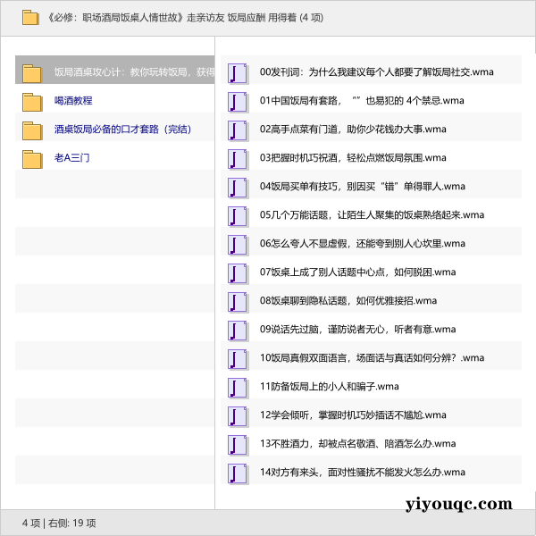 《必修：职场酒局饭桌人情世故》走亲访友 饭局应酬 用得着-向阳资源站