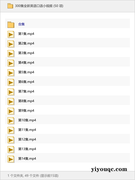 300集全新英语口语小视频-向阳资源站