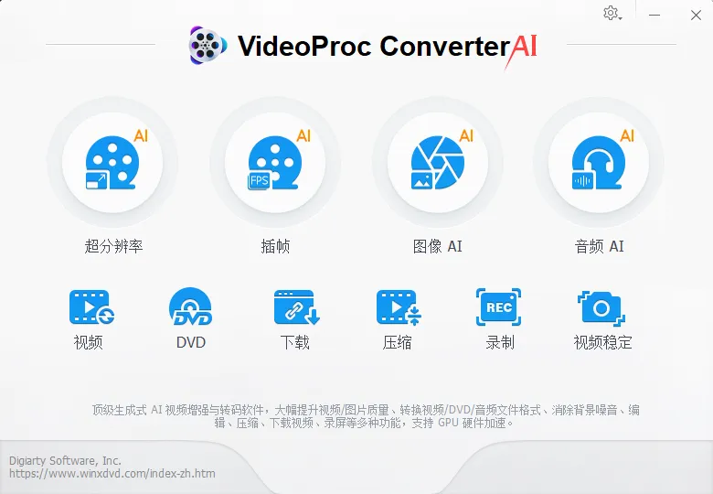 VideoProc Converter AI 便携版：全能视频处理神器，一键解决剪辑、压缩与高清转换难题-向阳资源站